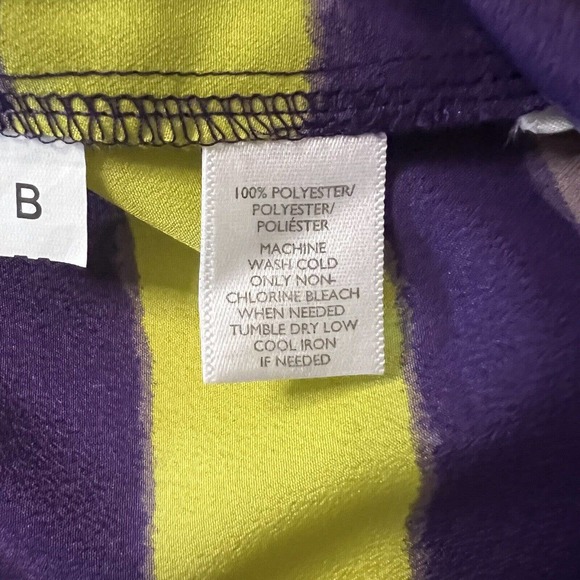 Ann Taylor Loft Shirt Womens Petite Small PS Multicolor Striped Short Sleeve - Picture 4 of 7